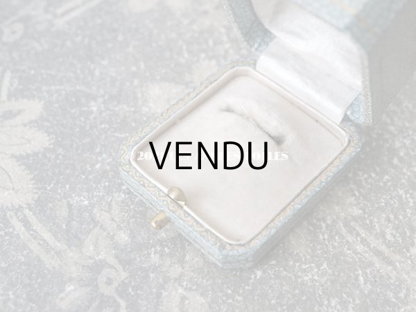 画像7: 1900年代 アンティーク ジュエリーボックス 薔薇のガーランド　金彩入り グレイッシュブルー (7)