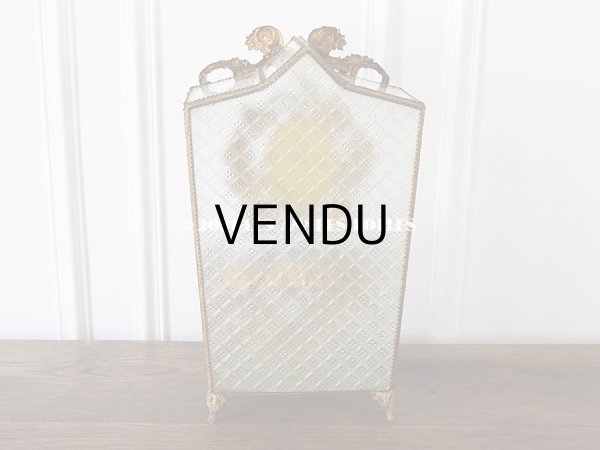 画像5: アンティーク グローブ・ド・マリエ 　ブルーグレーのシルク製クッション　ロカイユ装飾 (5)