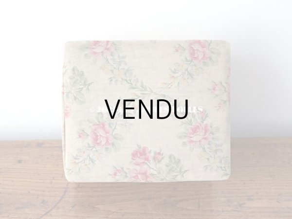 画像4: アンティーク カルトナージュボックス ピンクの薔薇のガーランド (4)