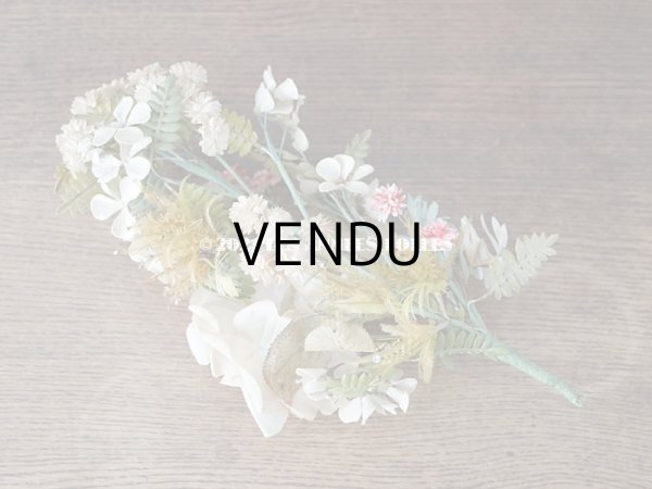 画像10: 19世紀末 アンティーク 　ウェディングブーケ 大きな薔薇 &　白菫　＆　赤詰草 ＆白詰草　結婚式 グローブ・ド・マリエ (10)