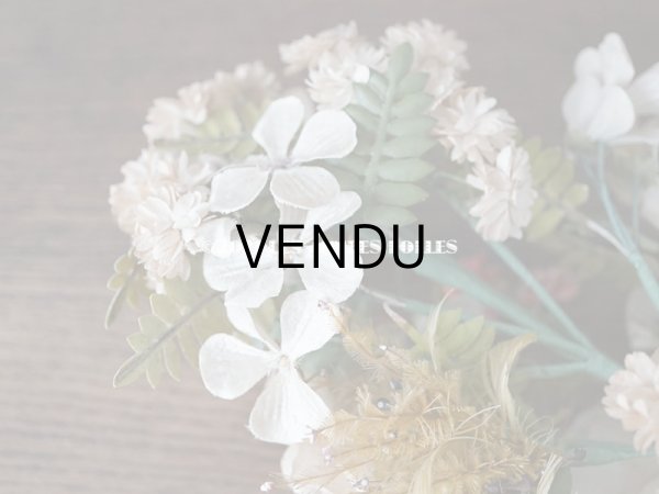 画像11: 19世紀末 アンティーク 　ウェディングブーケ 大きな薔薇 &　白菫　＆　赤詰草 ＆白詰草　結婚式 グローブ・ド・マリエ (11)