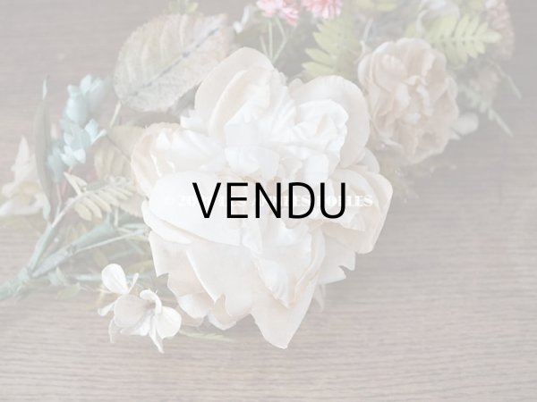 画像7: 19世紀末 アンティーク 　ウェディングブーケ 大きな薔薇 &　白菫　＆　赤詰草 ＆白詰草　結婚式 グローブ・ド・マリエ (7)