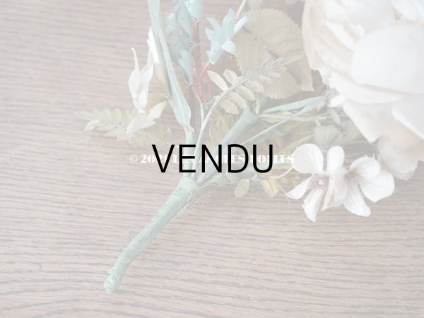 画像6: 19世紀末 アンティーク 　ウェディングブーケ 大きな薔薇 &　白菫　＆　赤詰草 ＆白詰草　結婚式 グローブ・ド・マリエ (6)