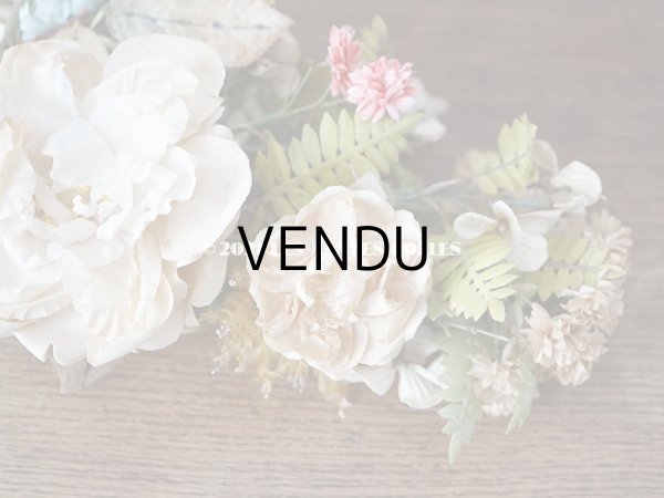 画像8: 19世紀末 アンティーク 　ウェディングブーケ 大きな薔薇 &　白菫　＆　赤詰草 ＆白詰草　結婚式 グローブ・ド・マリエ (8)