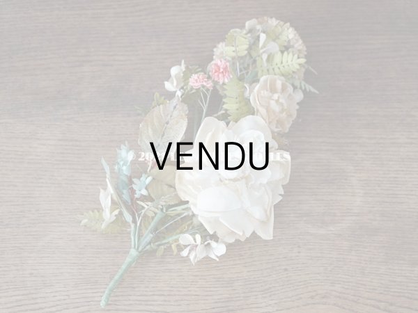 画像5: 19世紀末 アンティーク 　ウェディングブーケ 大きな薔薇 &　白菫　＆　赤詰草 ＆白詰草　結婚式 グローブ・ド・マリエ (5)