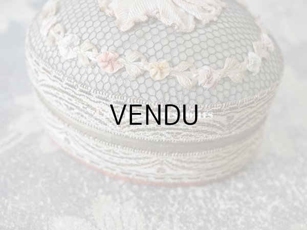 画像5: アンティーク　シルク製 6色の薔薇のロココトリム付 ボックス 紙箱 (5)