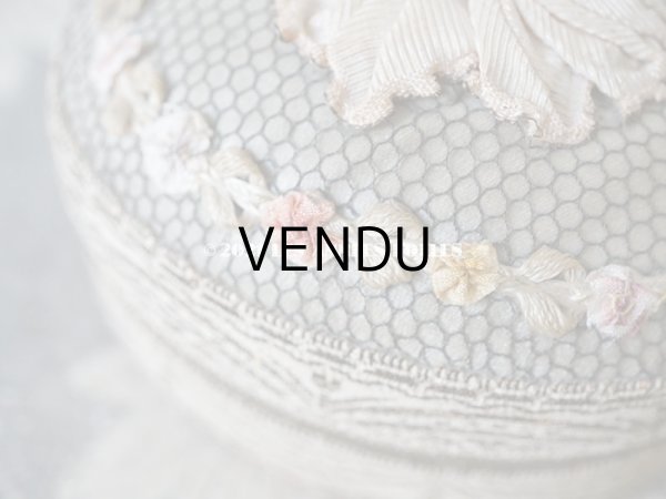 画像6: アンティーク　シルク製 6色の薔薇のロココトリム付 ボックス 紙箱 (6)