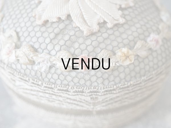 画像8: アンティーク　シルク製 6色の薔薇のロココトリム付 ボックス 紙箱 (8)