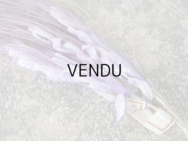 画像7: 未使用 アンティーク 帽子用 麦の穂のコサージュ  ラヴェンダー色 ラベル付き (7)