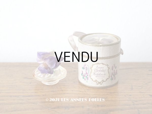 画像1: アンティーク とても小さな菫のパフュームボックス　＆　ボトル  ESSENCE VIOLETTES DE TOULOUSE - BERDOUES FRANCE - (1)