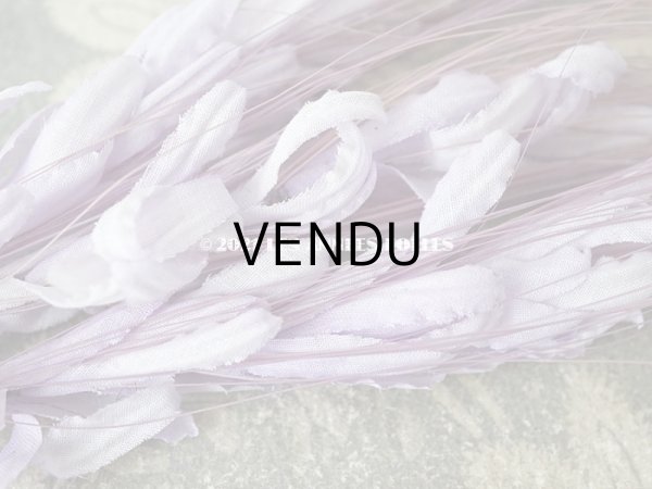 画像3: 未使用 アンティーク 帽子用 麦の穂のコサージュ  ラヴェンダー色 ラベル付き (3)