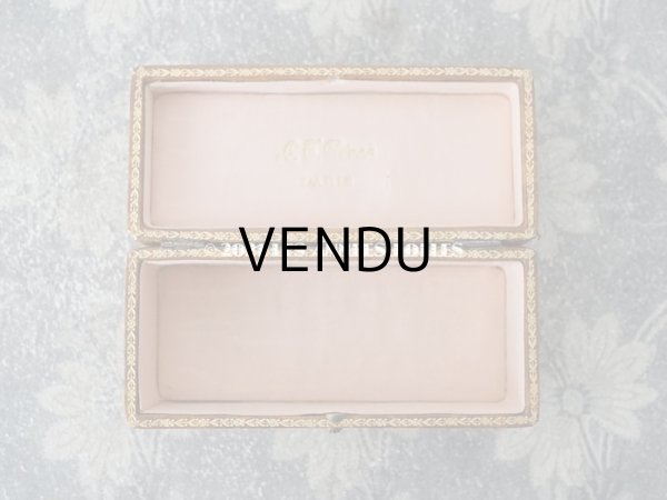 画像7: アンティーク 本革製 パフュームボックス 薔薇のガーランドの金彩入り - L.T.PIVER - (7)