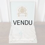 画像: 未使用 アンティーク オリジナルボックス入り 結婚式のハンカチ モノグラム刺繍入り　手編みのヴァランシエンヌレース