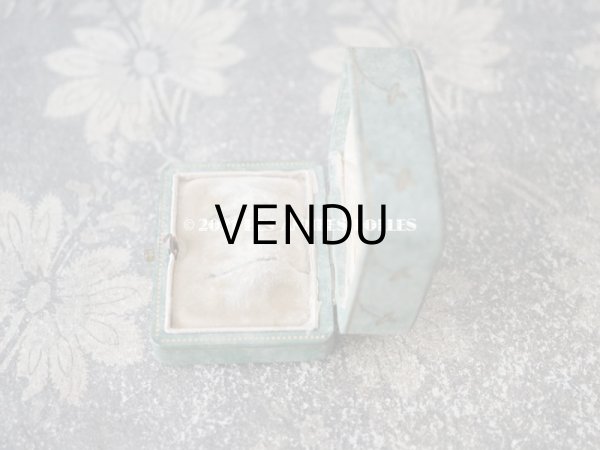 画像10: 1900年代 アンティーク 　ピアス用　ジュエリーボックス 金彩の花模様 グリーン (10)