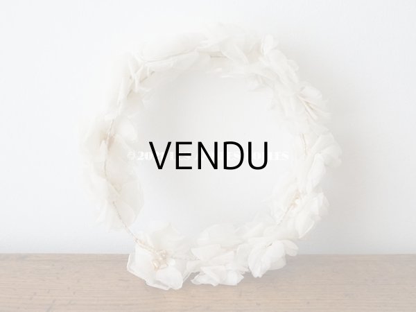 画像3: 1900年代 アンティーク 薔薇の布花のティアラ　ヘッドリース  (3)