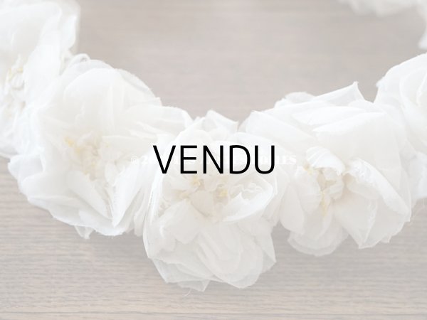 画像11: 1900年代 アンティーク 薔薇の布花のティアラ　ヘッドリース  (11)