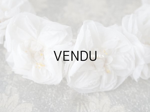 画像8: 1900年代 アンティーク 薔薇の布花のティアラ　ヘッドリース  (8)