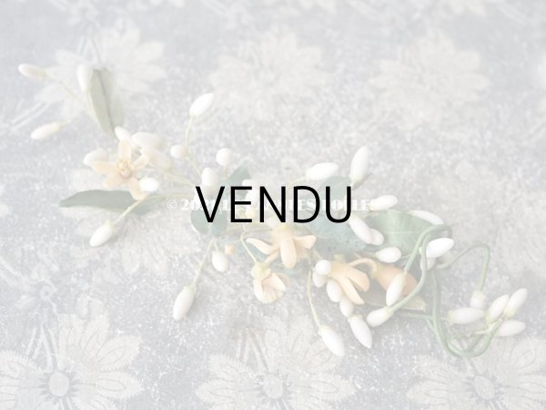 画像2: アンティークワックスフラワーのティアラ & ブーケのセット ウェディング 結婚式  (2)