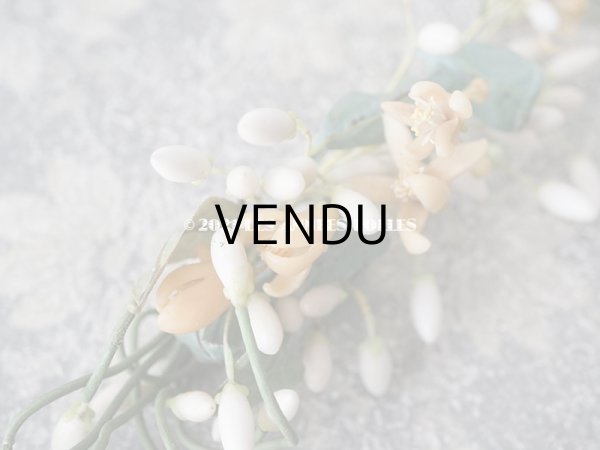 画像8: アンティークワックスフラワーのティアラ & ブーケのセット ウェディング 結婚式  (8)