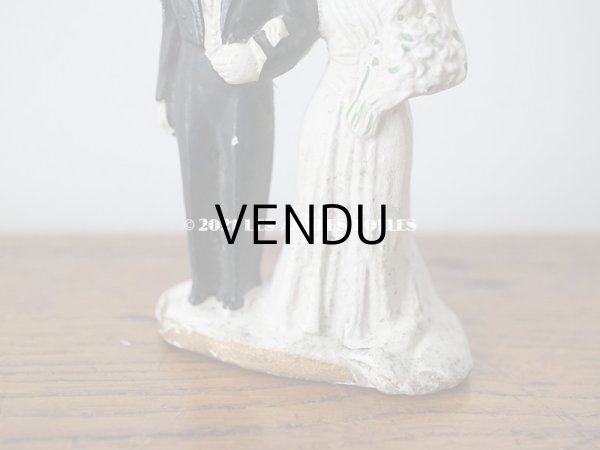 画像6: アンティーク マリアージュの石膏人形　ウェディング (6)