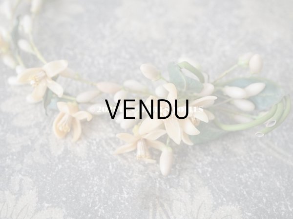 画像11: アンティークワックスフラワーのティアラ & ブーケのセット ウェディング 結婚式  (11)