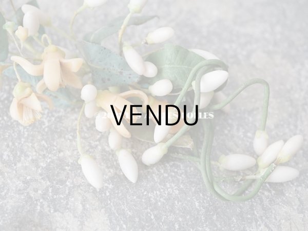 画像4: アンティークワックスフラワーのティアラ & ブーケのセット ウェディング 結婚式  (4)