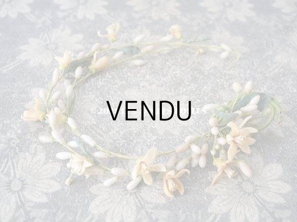 画像10: アンティークワックスフラワーのティアラ & ブーケのセット ウェディング 結婚式  (10)
