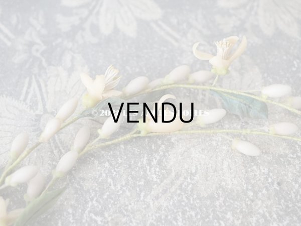 画像14: アンティークワックスフラワーのティアラ & ブーケのセット ウェディング 結婚式  (14)