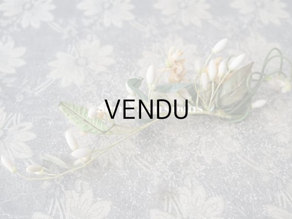 画像7: アンティークワックスフラワーのティアラ & ブーケのセット ウェディング 結婚式  (7)