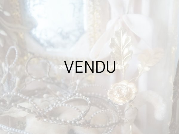 画像15: アンティーク グローブ・ド・マリエ 　淡いピンクオレンジ　ベルベットのクッション　 (15)