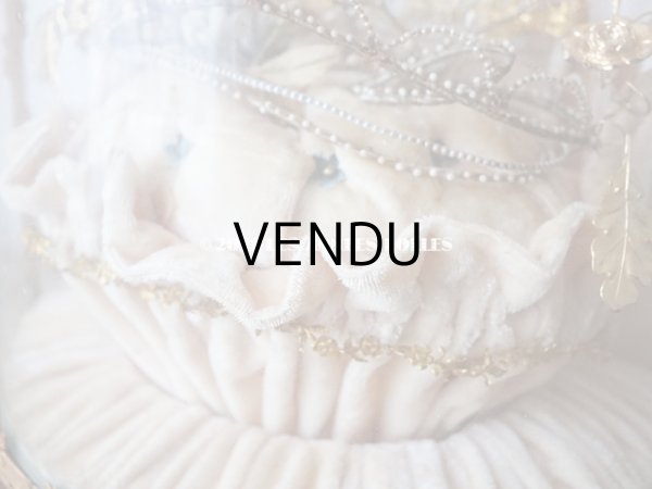 画像8: アンティーク グローブ・ド・マリエ 　淡いピンクオレンジ　ベルベットのクッション　 (8)