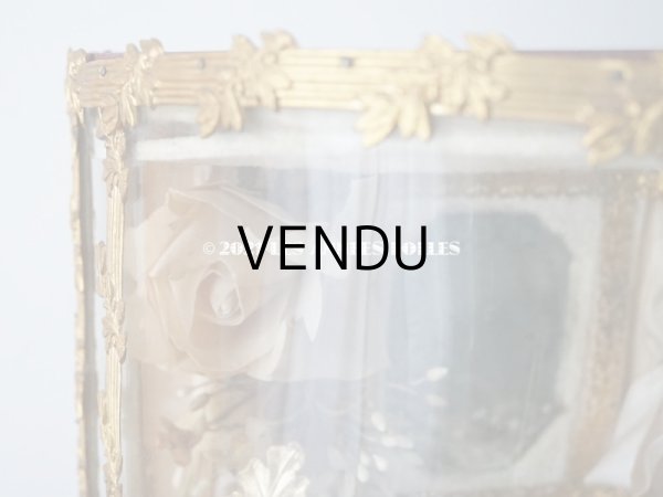 画像12: アンティーク グローブ・ド・マリエ 　淡いピンクオレンジ　ベルベットのクッション　 (12)