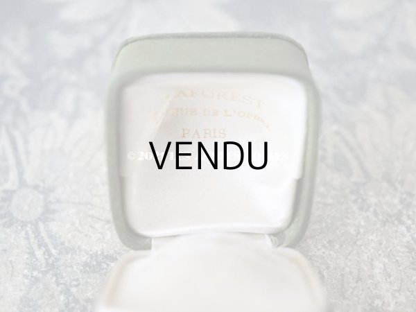 画像7: 1900年代 アンティーク  シルクサテンのリングボックス  カーキ　ジュエリーボックス (7)