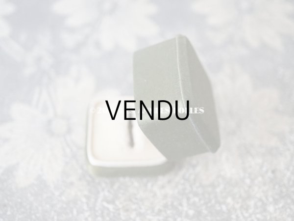 画像5: 1900年代 アンティーク  シルクサテンのリングボックス  カーキ　ジュエリーボックス (5)