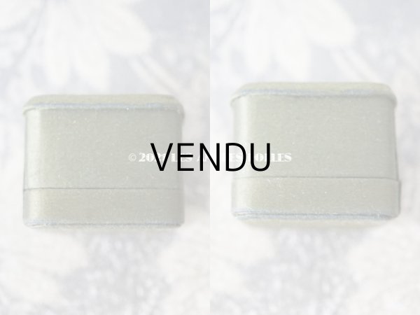 画像4: 1900年代 アンティーク  シルクサテンのリングボックス  カーキ　ジュエリーボックス (4)