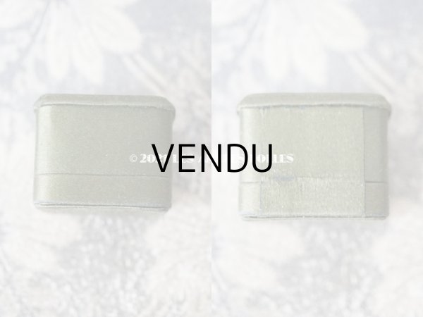 画像3: 1900年代 アンティーク  シルクサテンのリングボックス  カーキ　ジュエリーボックス (3)