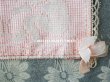 画像10: アンティーク 天使＆薔薇のハンキーケース 小さなポシェット ピンク フィレレース (10)