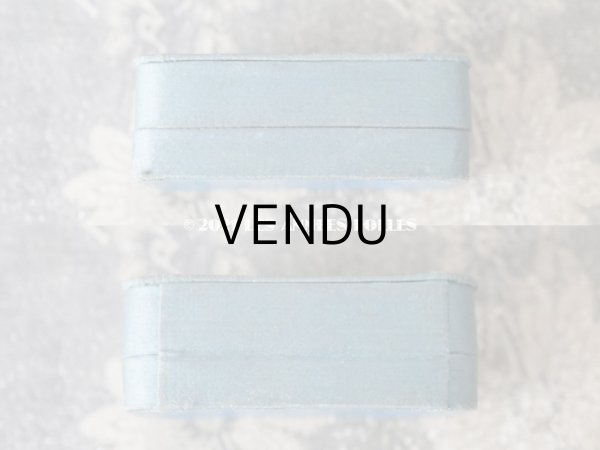 画像5: 1900年代 アンティーク  シルクサテンのジュエリーボックス  サックスブルー (5)