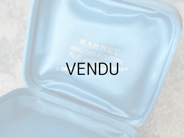 画像9: 1900年代 アンティーク  シルクサテンのジュエリーボックス  ブルーシェル (9)