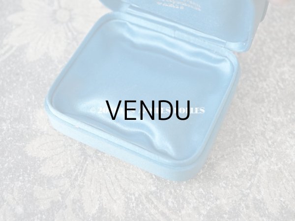 画像10: 1900年代 アンティーク  シルクサテンのジュエリーボックス  ブルーシェル (10)