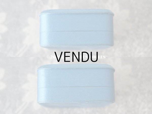 画像7: 1900年代 アンティーク  シルクサテンのジュエリーボックス  ブルーシェル (7)