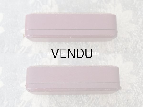 画像3: 1900年代 アンティーク ジュエリーボックス 金彩入り ボルドー (3)