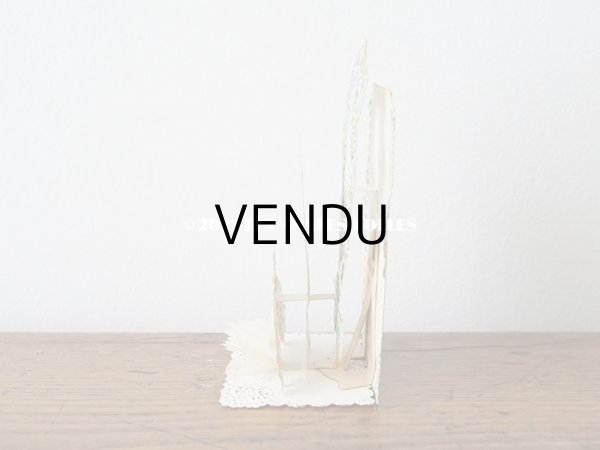 画像4: 1900年代 アンティーク  初聖体の立体カニヴェ 勿忘草 プルミエール・コミュニオン (4)