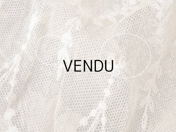 画像7: アンティーク カーテン (ペア) リボン柄 アイボリー＆キャメル色 85〜120cm幅×高さ275cmのカーテン2点 (7)