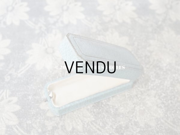 画像5: 1900年代 アンティーク ジュエリーボックス 金彩入り 淡いブルーグレー (5)