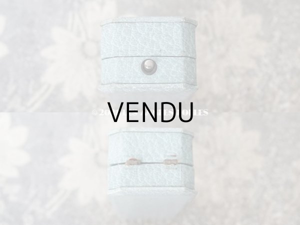 画像4: 1900年代 アンティーク ジュエリーボックス 金彩入り 淡いブルーグレー (4)