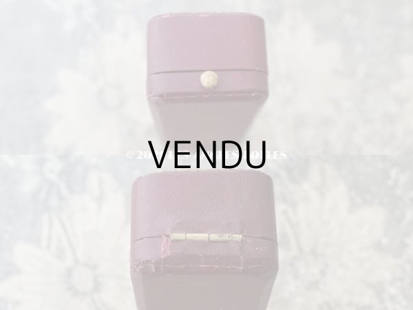 画像4: 1900年代 アンティーク ジュエリーボックス 金彩入り ボルドー (4)