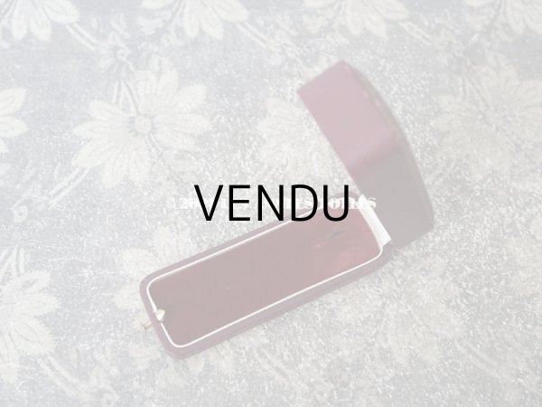 画像5: 1900年代 アンティーク ジュエリーボックス 金彩入り ボルドー (5)