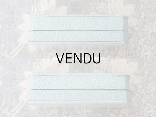 画像3: 1900年代 アンティーク ジュエリーボックス 金彩入り 淡いブルーグレー (3)