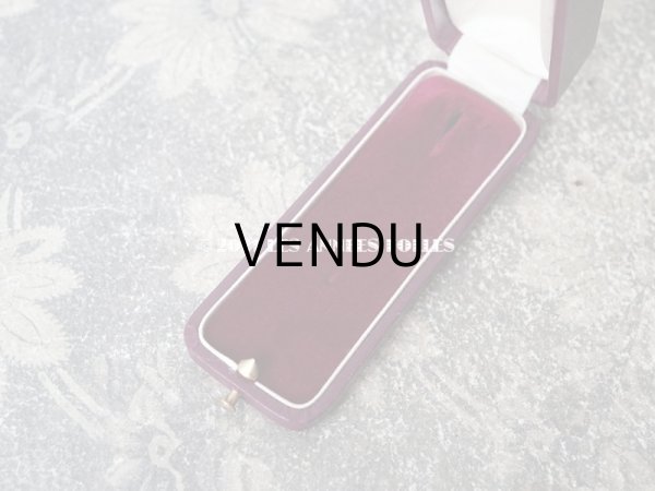 画像7: 1900年代 アンティーク ジュエリーボックス 金彩入り ボルドー (7)